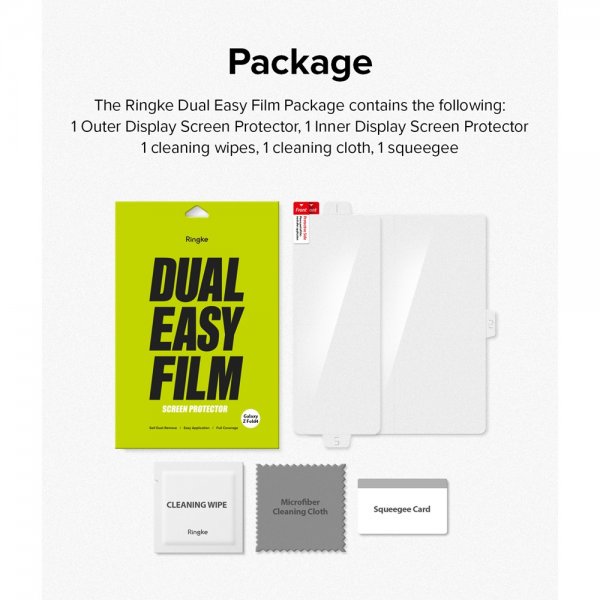 Ringke Samsung Galaxy Z Fold 4 Skærmbeskyttelse Dual Easy Film