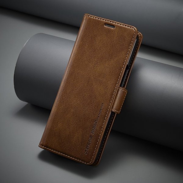 Lc.Imeeke Samsung Galaxy Z Fold 5 Cover med Kortrum Flip Brun