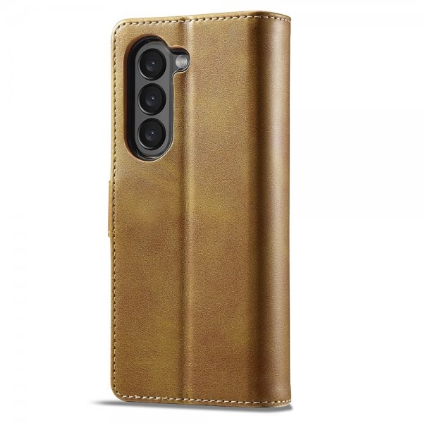Lc.Imeeke Samsung Galaxy Z Fold 5 Cover med Kortrum Lysebrun
