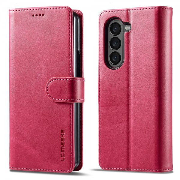 Lc.Imeeke Samsung Galaxy Z Fold 5 Cover med Kortrum Magenta