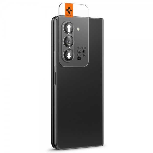 Spigen Samsung Galaxy Z Fold 5 Kamerabeskyttelse GLAS.tR EZ Fit Optik Pro 2-pak Sort