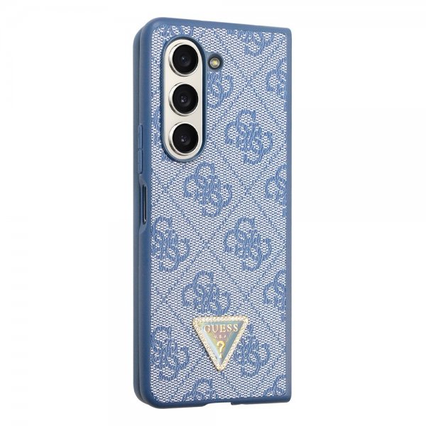 Guess Samsung Galaxy Z Fold 5 Cover 4G Metal Triangle Rhinsten Blå