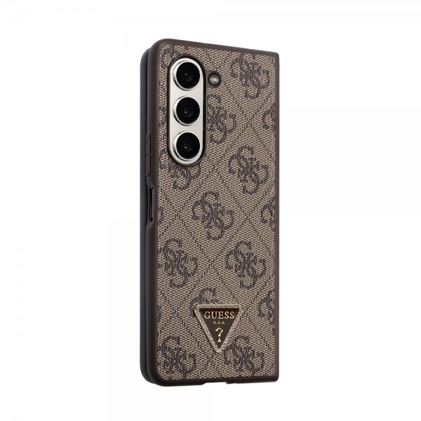 Guess Samsung Galaxy Z Fold 5 Cover 4G Metal Triangle Rhinsten Brun