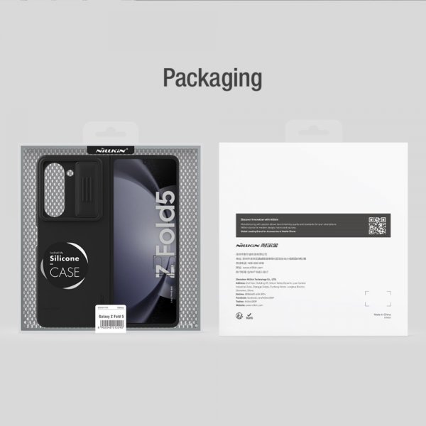 Nillkin Samsung Galaxy Z Fold 5 Cover CamShield Silky Blå
