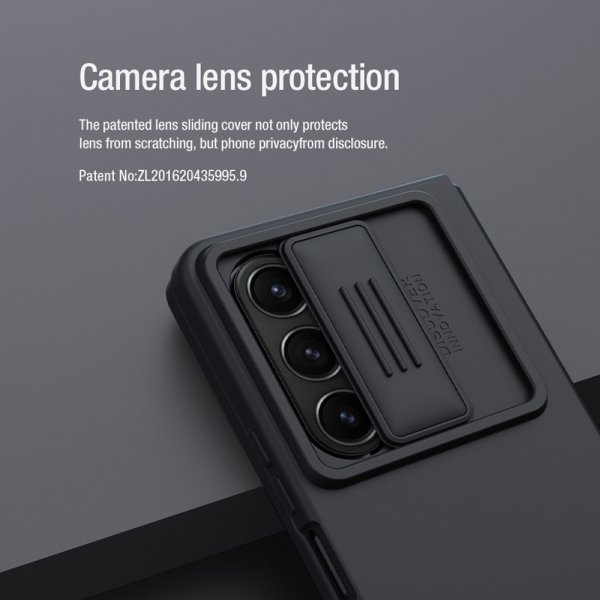 Nillkin Samsung Galaxy Z Fold 5 Cover CamShield Silky Blå