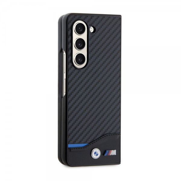 BMW Samsung Galaxy Z Fold 5 Cover Carbon Effect Metal Logo Sort