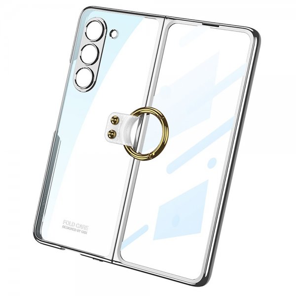 GKK Samsung Galaxy Z Fold 5 Cover Fingerring Sølv