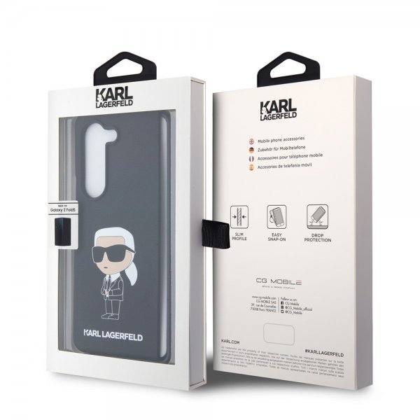 Karl Lagerfeld Samsung Galaxy Z Fold 5 Cover Ikonik Metal Pin Sort