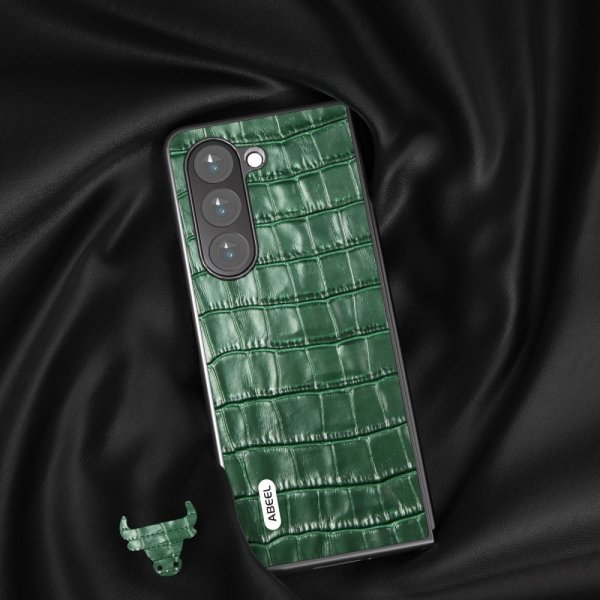 ABEEL Samsung Galaxy Z Fold 5 Cover Krokodilletekstur Grøn