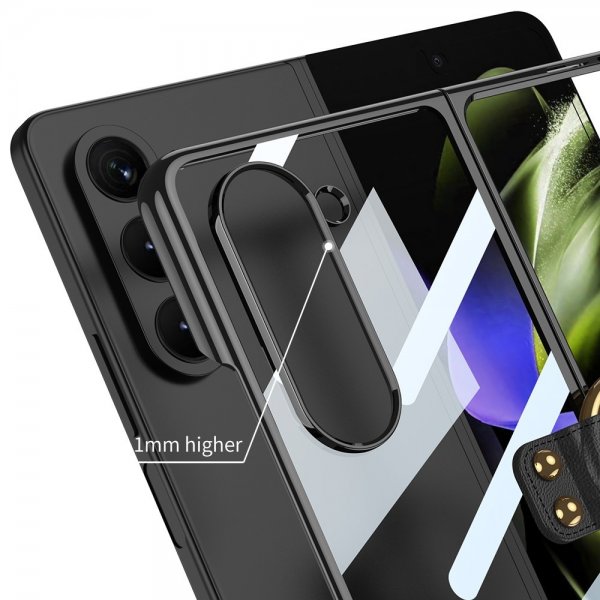 GKK Samsung Galaxy Z Fold 5 Cover med Ringholder Sort