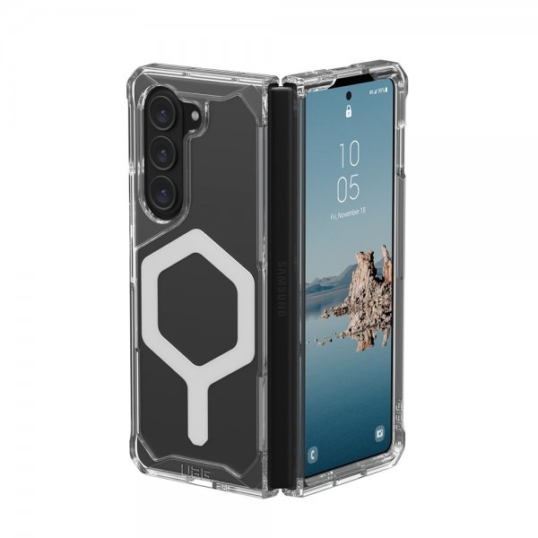 Urban Armor Gear (UAG) Samsung Galaxy Z Fold 5 Cover Plyo Pro MagSafe Ice/Silver
