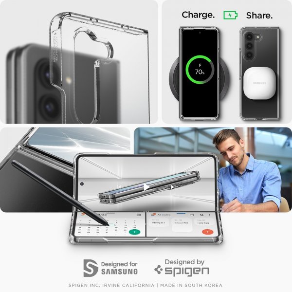 Spigen Samsung Galaxy Z Fold 5 Cover Ultra Hybrid Crystal Clear
