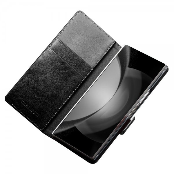 Qialino Samsung Galaxy Z Fold 6 Etui Ægte Læder Sort