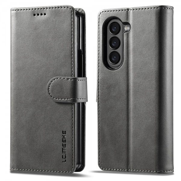 Lc.Imeeke Samsung Galaxy Z Fold 6 Etui med Kortlomme Standerfunktion Grå