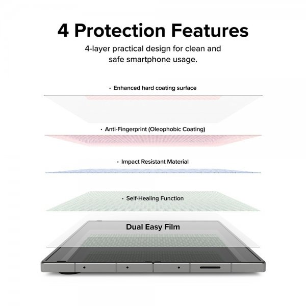 Ringke Samsung Galaxy Z Fold 6 Skærmbeskyttelse Dual Easy Film 2-pak