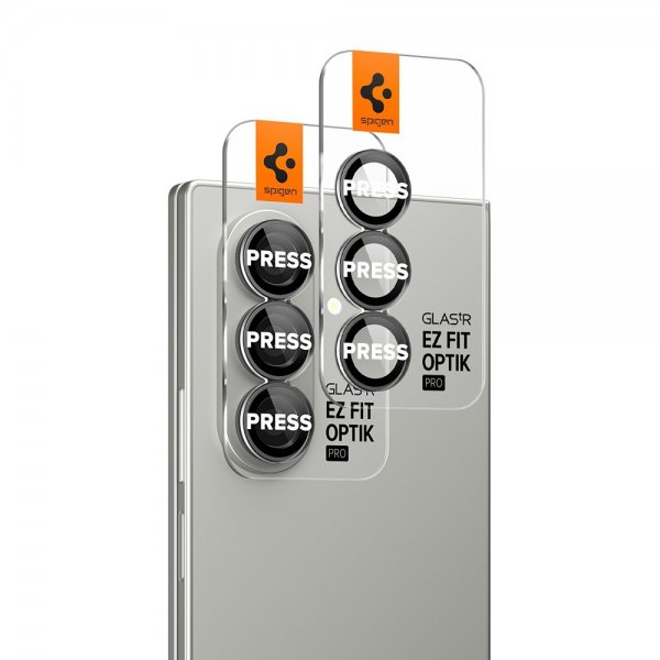 Spigen Samsung Galaxy Z Fold 7 Kamerabeskyttelse GLAS.tR EZ Fit Optik Pro 2-pak Sort