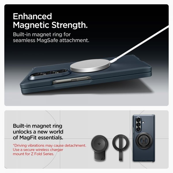 Spigen Samsung Galaxy Z Fold 7 Cover Tough Armor Pro MagFit Metal Slate