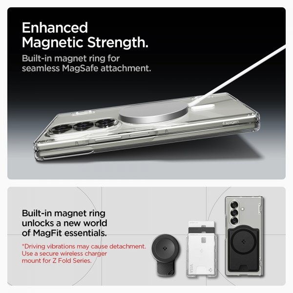 Spigen Samsung Galaxy Z Fold 7 Cover Ultra Hybrid Pro MagFit Clear White