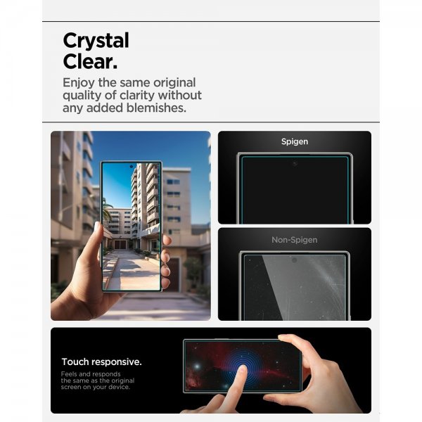 Spigen Samsung Galaxy Z Fold 7 Skærmbeskytter GLAS.tR EZ Fit Pro 2-pak