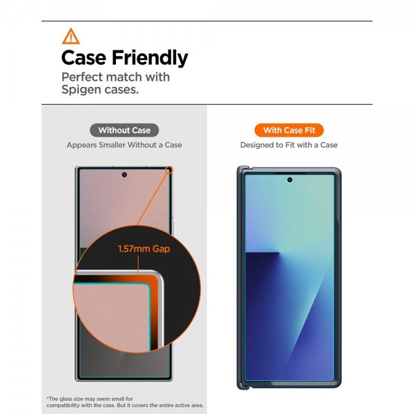 Spigen Samsung Galaxy Z Fold 7 Skærmbeskytter GLAS.tR EZ Fit Pro 2-pak