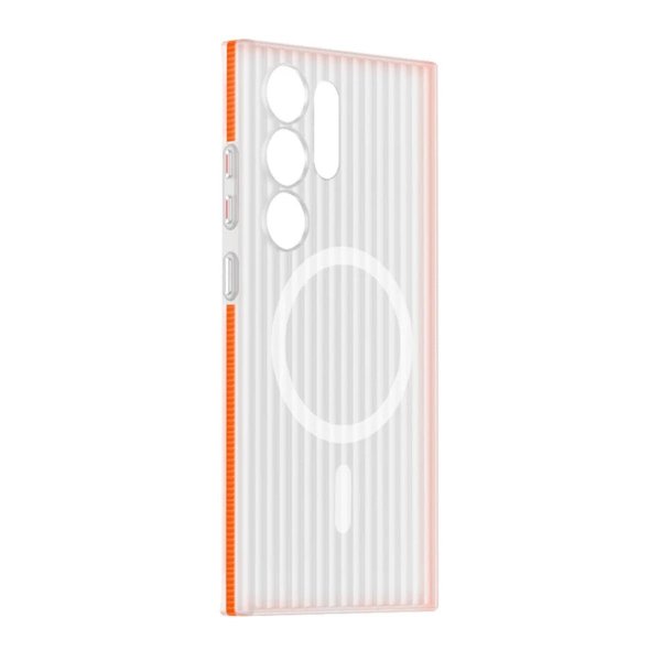 Samsung Galaxy S24 Ultra Cover Bølget MagSafe Orange