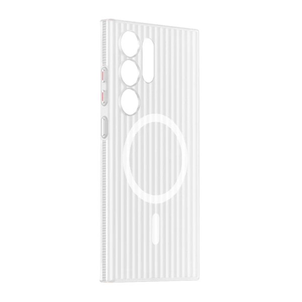 Samsung Galaxy S24 Ultra Cover Korrugeret MagSafe Hvid