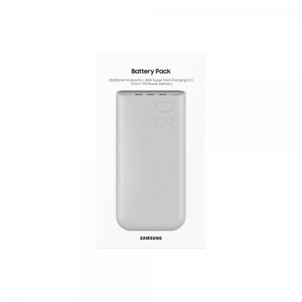 Samsung Original Powerbank Batteripakke 20 000 mAh 45W Beige