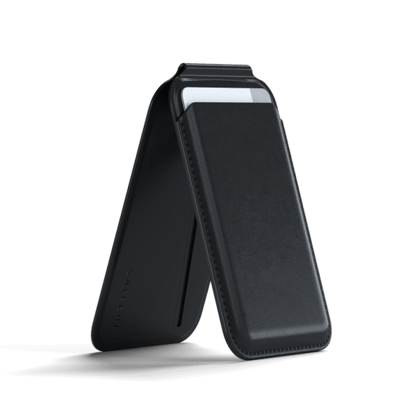 Satechi Kortholder Vegansk Læder Magnetisk Wallet Stand Sort