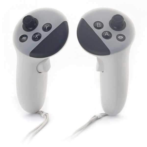 Dobbelt Meta Quest 3 VR Controller Silikonskal og Tommelfingergreb