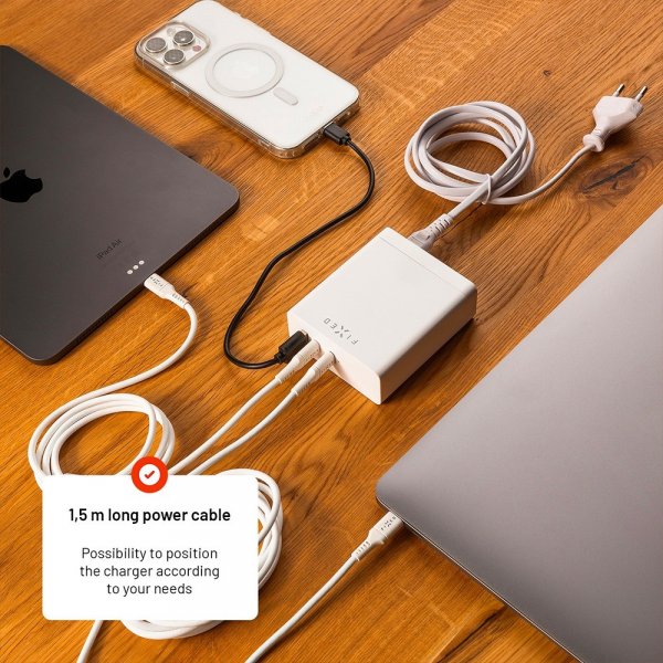Fast Skrivebordsoplader GaN140 Charging Dock 2xUSB-C & 1xUSB-A