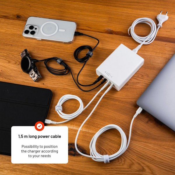 Fast Skrivebordslader GaN200 Charging Dock 3xUSB-C & 1xUSB-A
