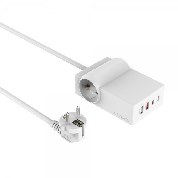 4smarts Skrivebordsoplader USB-C/A Power Strip Desk GaN 65W