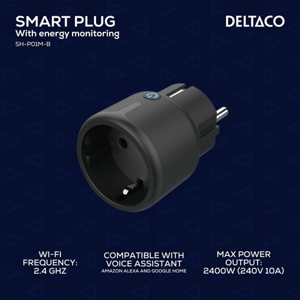 Deltaco Smart Home Smart Fjernafbryder WiFi Sort