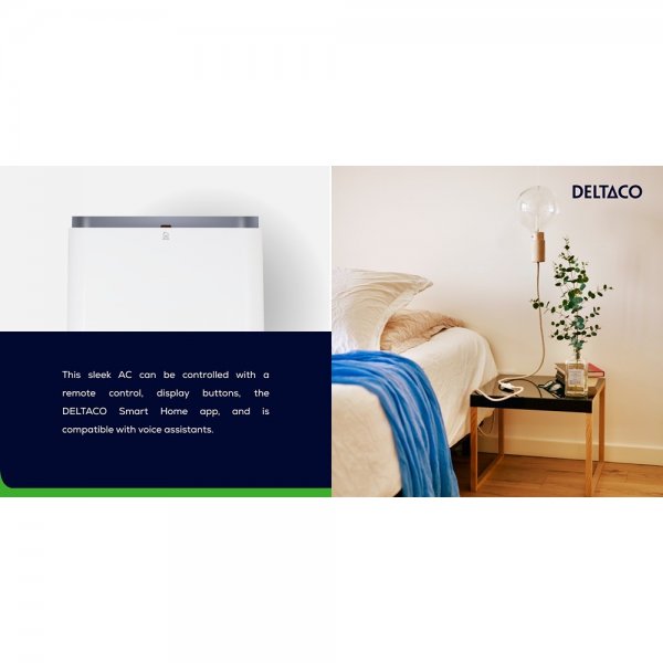 Deltaco Smart Home Smart Transportabel AC med Køl og Varme