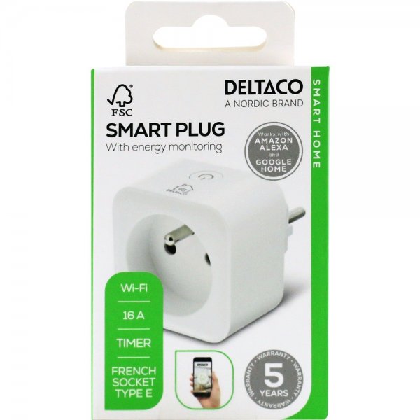 Deltaco Smart Home Smart afbryder med energiovervågning