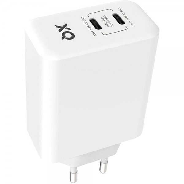 Xqisit Hurtigoplader 2xUSB-C PD 3.0 GaN 67W Hvid