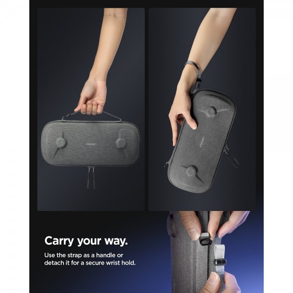 Spigen Sony PlayStation Portal Etui Klasden Pouch Charcoal Gray