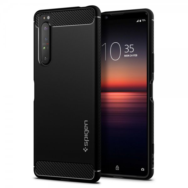 Spigen Sony Xperia 1 II Cover Rugged Armor Matte Black