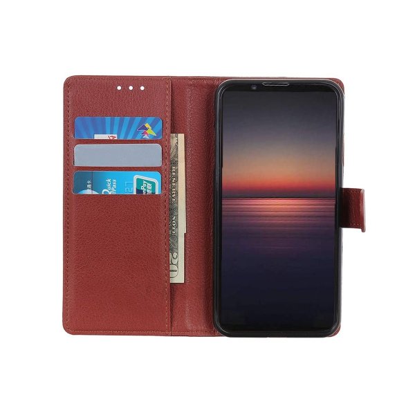 Sony Xperia 1 III Cover med Stativ Brun