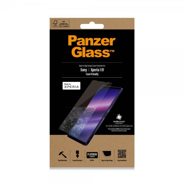 PanzerGlass Sony Xperia 1 IV Skærmbeskyttelse Edge-to-Edge Case Friendly