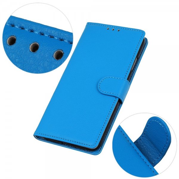 Sony Xperia 1 V Cover Litchi Blå