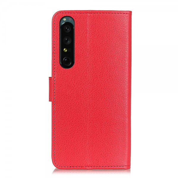 Sony Xperia 1 V Cover Litchi Rød