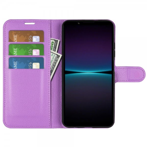 Sony Xperia 1 VI Etui Litchi Lilla