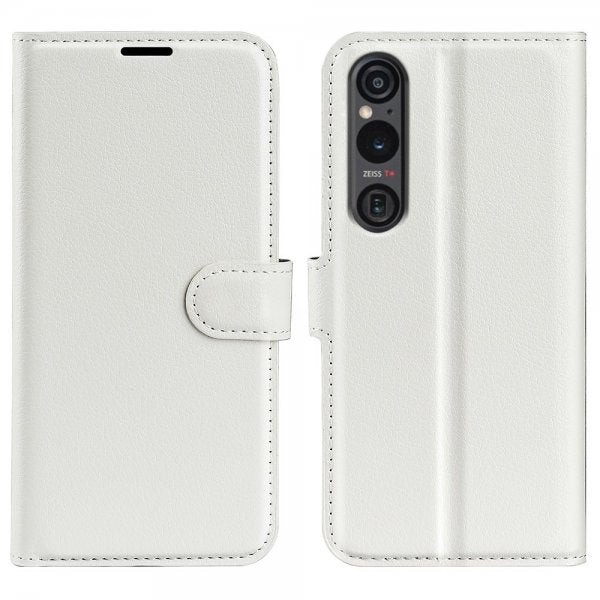 Sony Xperia 1 VI Etui Litchi Hvid