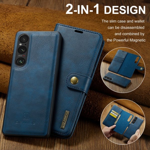 Dg.Ming Sony Xperia 1 VI Etui med Aftageligt Cover Blå