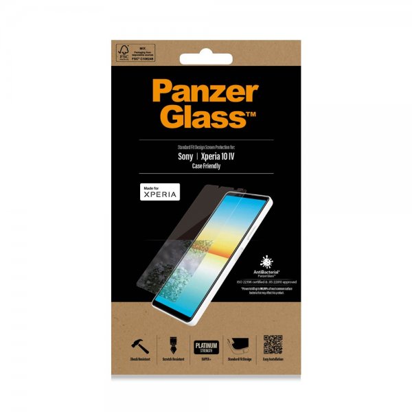 PanzerGlass Sony Xperia 10 IV Skærmbeskyttelse Standard Fit Case Friendly