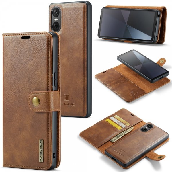 Dg.Ming Sony Xperia 10 VI Cover med Aftageligt Cover Brun