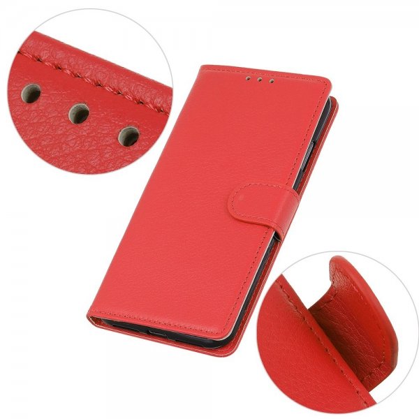 Sony Xperia 5 IV Etui Litchi Rød