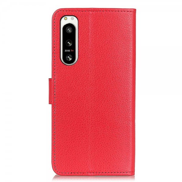 Sony Xperia 5 IV Etui Litchi Rød