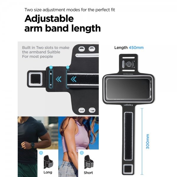 Spigen Sportsarmbånd Dynamic Shield A703 Mobilholder Sort